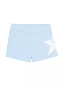 Balmain Kids шорты из джерси с принтом, синий