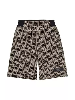 Balmain Kids шорты Labyrinth, черный