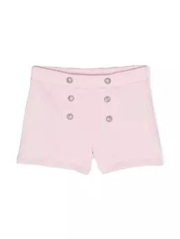 Balmain Kids шорты с декоративными пуговицами, розовый