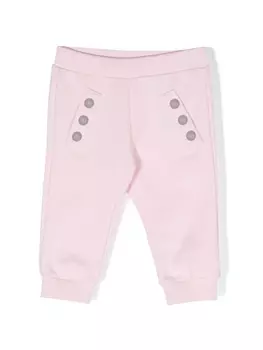 Balmain Kids спортивные брюки прямого кроя, розовый