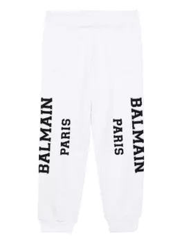 Balmain Kids спортивные брюки с логотипом, белый
