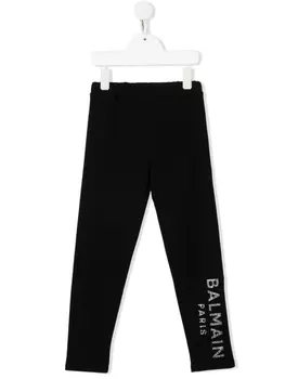 Balmain Kids спортивные брюки с логотипом, черный