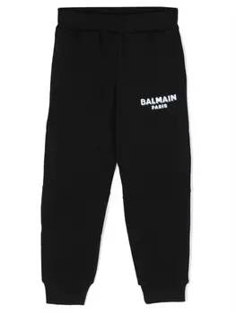 Balmain Kids спортивные брюки с логотипом, черный