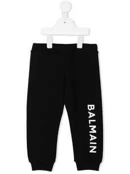 Balmain Kids спортивные брюки с логотипом, черный