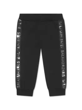 Balmain Kids спортивные брюки с логотипом, черный
