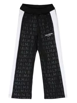 Balmain Kids спортивные брюки с логотипом, черный