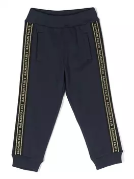 Balmain Kids спортивные брюки с вышитым логотипом, синий