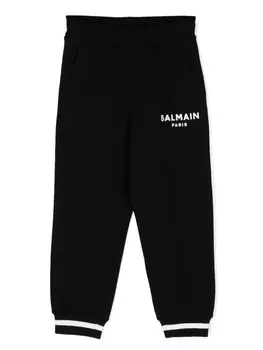 Balmain Kids спортивные брюки средней посадки, черный