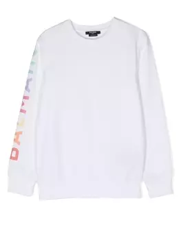 Balmain Kids толстовка с логотипом, белый