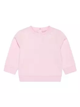 Balmain Kids толстовка с вышитым логотипом, розовый