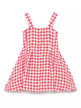 Balmain Kids твидовое платье, белый