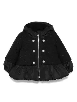 Balmain Kids твидовый пиджак, черный