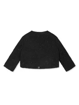 Balmain Kids твидовый пиджак с длинными рукавами, черный
