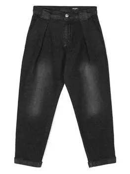Balmain Kids зауженные джинсы, серый