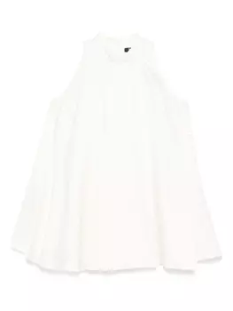 Balmain Kids жаккардовое платье с узором, белый