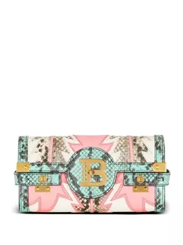 Balmain клатч B-Buzz 23 в технике пэчворк, розовый