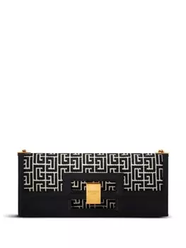Balmain клатч с монограммой, черный