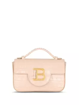 Balmain кожаная мини-сумка B-Buzz 17, нейтральный цвет