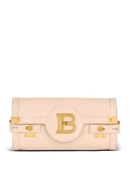 Balmain кожаная сумка-клатч B-Buzz, нейтральный цвет