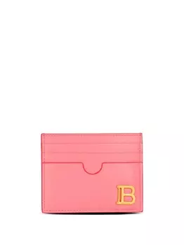 Balmain кожаный картхолдер B-Buzz, розовый