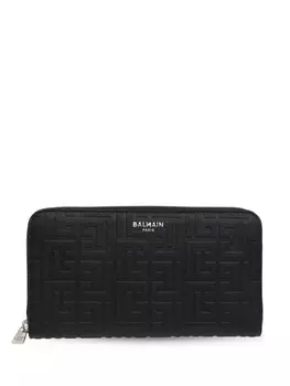 Balmain кожаный кошелек с логотипом, черный