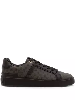 Balmain кроссовки B-Court с монограммой, коричневый