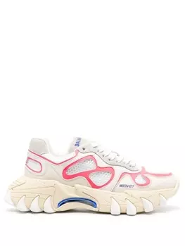 Кроссовки Balmain B-East with Inserts, белый/розовый