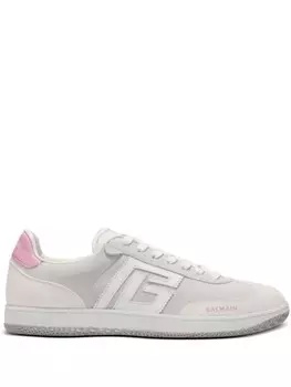 Balmain кроссовки с панелями Swan, белый
