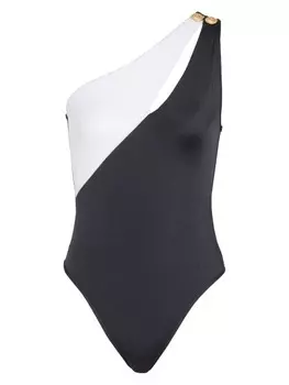 Balmain купальник на одно плечо, белый