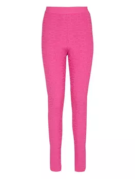 Balmain леггинсы с монограммой, розовый
