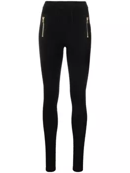 Balmain легинсы со вставками, черный