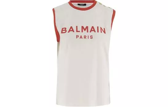 BALMAIN Майка женская белая