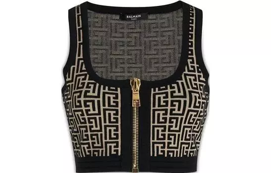 BALMAIN Майка женская черная