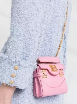 Balmain мини-сумка B-Buzz 23, розовый