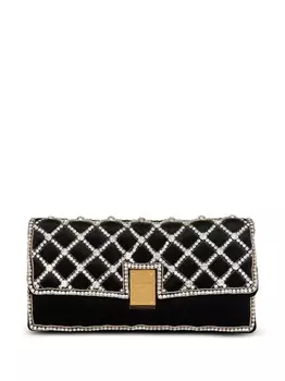 Balmain мини-сумка на плечо с кристаллами, черный
