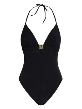 Balmain монограмма-узор купальники, черный