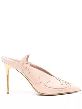 Balmain мюли Ruby 75 в стиле вестерн, нейтральный цвет