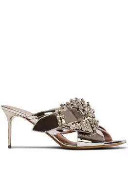 Balmain мюли Uma 75 с кристаллами, серебристый