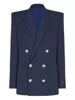 Balmain однобортный пиджак, синий