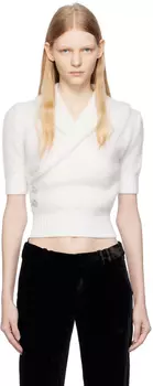Balmain Off-White футболка с запахом