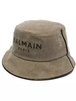 Balmain панама с логотипом, зеленый