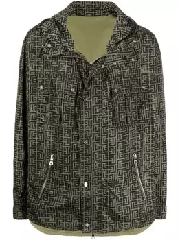 Balmain парка с логотипом, зеленый