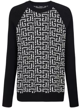 Balmain PB monogram jumper, черный