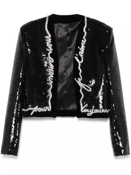 Balmain пиджак Love Letter, черный