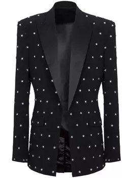 Balmain пиджак с вышивкой Stars, черный
