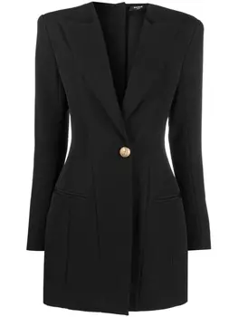 Balmain платье мини строгого кроя, черный