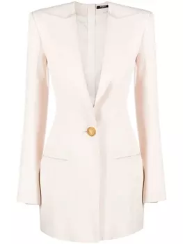 Balmain платье мини строгого кроя, розовый