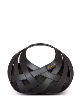 Balmain плетеная сумка-тоут, черный