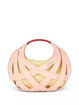 Balmain плетеная сумка-тоут, оранжевый