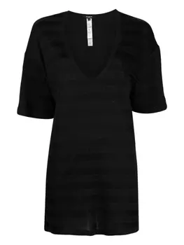 Balmain полосатая футболка с логотипом, черный